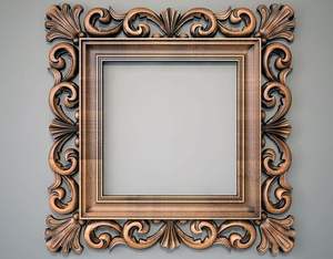 Cadre de miroir mural en bois inspiré des motifs classiques avec un attrait mis à jour - Product Image 6