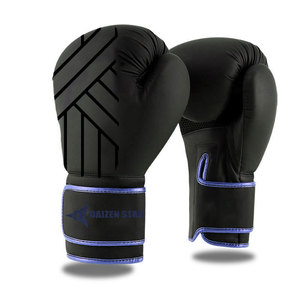 Daizen ถุงมือชกมวยหนัง PU สีดำทองพร้อมเชือกผูกและสายปรับได้ระบายอากาศได้ดีปรับแต่งได้สำหรับผู้ใหญ่ - Product Image 5
