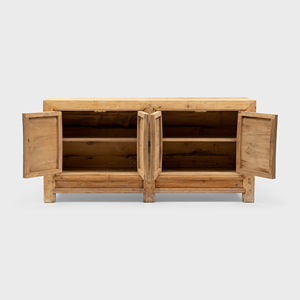 Buffet moderne en bois massif à double porte avec portes battantes style Shaker, fait main, écologique, pour salon et décoration intérieure - Product Image 2