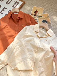 SUBICI 4101109J <b>Women's</b> <b>Long</b> Sleeve Cotton Twill Solid Spring/Summer Shirt Button-Down Pocket Casual <b>Blouse</b> Standard Fit Free - Product Image 1
