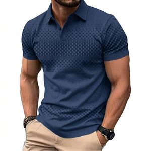 Camiseta de Punto de Manga Corta para Hombre, Suave, Transpirable, Antiarrugas, Corte Clásico Ajustado, Versátil, Informal, para Uso Diario, Oficina y Negocios - Product Image 4