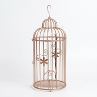 Lanterne décorative vintage en fer forgé en forme de cage à oiseaux, porte-bougie, centre de table pour bougies parfumées et décoration florale de mariage et de maison