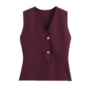 Chalecos de Moda Chic para Mujer, Venta Directa de Fábrica, Diseños de Chalecos Sexys para Mujer con Cuello en V - Product Image 1