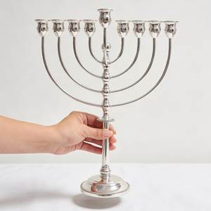 Enduring Menorah Candle Holders Durable Handmade Religious Festival Decoration Elegant Metal <b>Table</b> Display Home Accent Quality <b>C</b> - Product Image 2