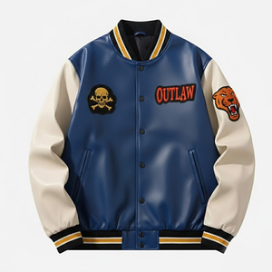 เสื้อแจ็คเก็ตวาร์ซิตี้ผู้ชายราคาประหยัด คุณภาพดี ผลิตโดยผู้ผลิต OEM เสื้อแจ็คเก็ตเบสบอลเลตเตอร์แมนวาร์ซิตี้ผู้ชายคุณภาพสูง - Product Image 1