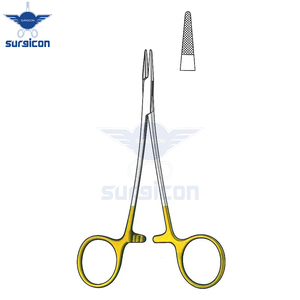 Portaagujas Quirúrgico Gubisch de 12.5 cm / 5 Pulgadas con Inserciones de Carburo de Tungsteno TC GOLD para un Manejo Preciso de las Agujas - Product Image 2