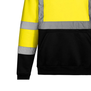เสื้อฮู้ด OEM Hi Vis สำหรับผู้ชาย เสื้อทำงานแขนยาวมีฮู้ด มองเห็นได้ชัดเจนที่สุด เสื้อก่อสร้างสะท้อนแสงเพื่อความปลอดภัย - Product Image 6