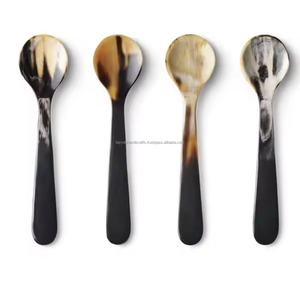 Cuillère de luxe en corne de buffle polie Vente en gros Petites cuillères fabriquées à partir de cornes pour servir du caviar - Product Image 5