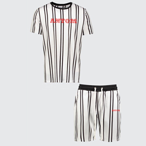 Best Selling Custom Logo <b>Men</b> T-shirt Shorts Sets Two Piece Short Sleeve T-shirt Shorts Set For <b>Men</b> - Product Image 3