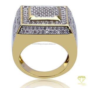 Anillo de lujo de plata de ley 925 con diamante de moissanita de cara cuadrada para compradores mayoristas de joyería - Product Image 2