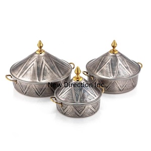 Nouvelle conception de serveur de nourriture en acier inoxydable hot pot buffet traiteur servant des casseroles isolées à double paroi servant une marmite - Product Image 6