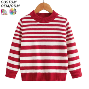 Pull-over unisexe personnalisé en tricot, coton écologique respirant, anti-plis, vêtements d'hiver pour enfants, support OEM ODM - Product Image 1
