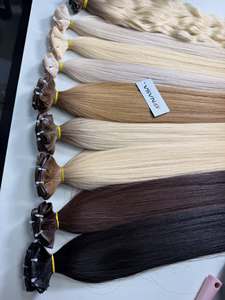 Genius weft Wholesale Luxury Wavy Super Double Drawn 100% Virgin Vietnamese Human Hair Bulk Extensions <b>Bleached</b> All Colors 60cm - Product Image 2