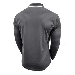 เสื้อเชิ้ตแขนยาวผ้าคอตตอนเจอร์ซีย์สำหรับผู้ชาย ลายเรียบ แต่งขอบตัดกัน ดูแลรักษาง่าย ระบายอากาศได้ดี กันยับ แห้งเร็ว - Product Image 6