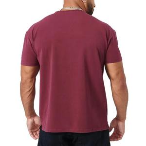 Camiseta de Hombre 100% Algodón Jersey, Corte Regular, Lisa, Personalizable, de Alta Calidad, Transpirable, Secado Rápido, Estilo Casual Vintage - Product Image 3