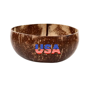 Tazón de Coco para Comida, Ensalada, Bocadillos, Diseño Patriótico Impreso en 3D para el 4 de Julio, Día de la Independencia, de Vietnam - Product Image 2