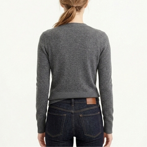 Custom Slim Fit Knitted V-Neck <b>Cardigan</b> <b>Sweater</b> Women Casual Style Front Logo University College Womens Clothing - Product Image 2