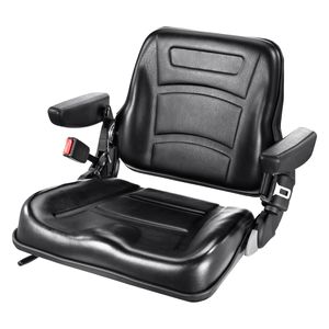 Sedile Industriale Universale per Carrelli Elevatori e Trattori, con Angolo Regolabile, Microinterruttore Posteriore, Braccioli e Cintura di Sicurezza, Pieghevole, 6.3-13.4 Pollici - Product Image 4