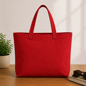 Red <b>Canvas</b> <b>Tote</b> Bag With Mountain Print Go Where You Feel Most Alive Design For Shopping And Everyday Use - Product Image 6