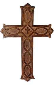 Cruz Católica de Madera para Pared, Cruz Colgante de Latón con Jesucristo para Decoración de Pared - Product Image 4