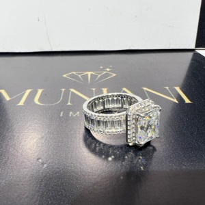 925 Sterling <b>Silver</b> IGI Certified <b>Emerald</b> Cut Diamond Wedding <b>Ring</b> Classic Engagement Fine Party <b>Rings</b> - Product Image 1