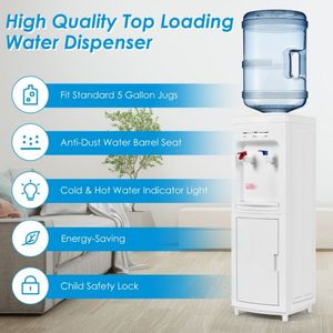 Dispenser d'Acqua Calda e Fredda a Caricamento dall'Alto con Blocco di Sicurezza per Bambini, Elettrico per Casa, Hotel e Uso Esterno - Product Image 4