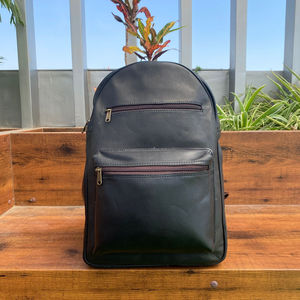 New OEM Customized Famous Brand Luxury Full Grain Genuine Cow Leather <b>Backpacks</b> Business Travel Sport <b>Laptop</b> <b>Backpacks</b> for Men - Product Image 3