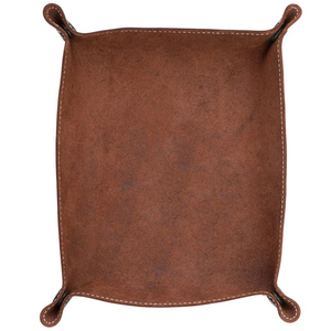 Stable Snap Genuine Leather Tray Folding Desktop Storage Catchall <b>Case</b> Custom Design Real Leather Tray GLTY-0035 - Product Image 6