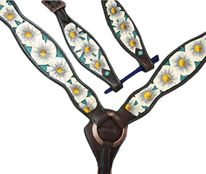 Juego de cabezada india de alta calidad con pechera, accesorios de cuero para silla de montar estilo western, al mejor precio - Product Image 6