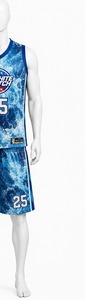 Ensemble de maillots de basket-ball pour femmes White Stitch, nom d'équipe personnalisé, impression par transfert thermique, col rond, sans manches, évacuation de l'humidité - Product Image 5
