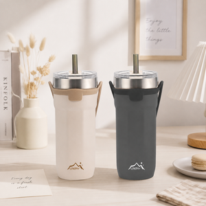 OMORY 710ml Octagonal Stainless Steel Vacuum <b>Flask</b> with Strap - Product Image 1