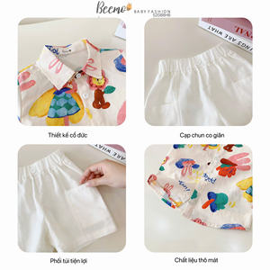 Ensemble de vêtements pour garçons d'été de haute qualité, style décontracté de plage, vêtements pour enfants, ensembles de vêtements pour tout-petits - Product Image 5