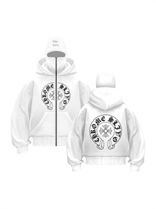 Nouveau sweat à capuche unisexe tendance coupe ample imprimé numérique motif croix européenne et américaine, fer à cheval et cœur, pour l'hiver - Product Image 2