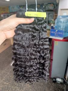 2024 Precio de Fábrica al por Mayor 100% Original Cabello Humano Natural Virgen Rizado Birmano y Vietnamita en Paquetes de la Mejor Calidad Crudo Procesado a Máquina - Product Image 4