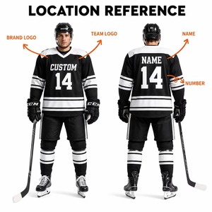 New Design Custom <b>Make</b> <b>Your</b> <b>Own</b> Team Ice Hockey Jerseys Professional High Quality 100% Polyester Sublimation Transfer Print - Product Image 2