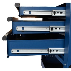 Wholesale 84cm 4 Drawer Heavy Duty <b>Rolling</b> Utility Cart Matte Blue Powder Coated Steel Keyed Locking for Workshop Garage Use - Product Image 5
