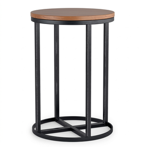 Top Selling <b>Round</b> Metal End <b>Table</b> Modern Nightstand Weather Resistant <b>Side</b> <b>Table</b> for Small Spaces Living Room Bedroom - Product Image 5