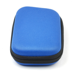 Étui à lunettes bleu semi-rigide, forme rectangulaire, couleur unie, protection pour le rangement des lunettes, étui en EVA - Product Image 4