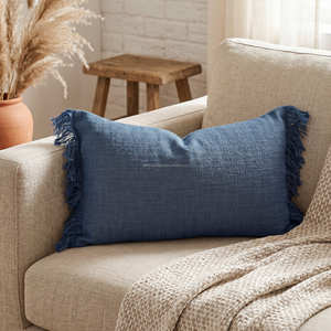 Mustard Decorative Cotton Long Lumbar Pillow Cover Braided Fringe Accent <b>Bench</b> Pillow Modern Decor - Product Image 3