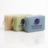 Pochette zippée en jute biodégradable et écologique - Finition robuste, personnalisation élégante, couleurs personnalisables, livraison rapide dans le monde entier