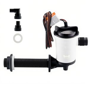 Pompa Aeratore Livewell per Yacht 12V 800 GPH con Motore Rimovibile, Pompe per Vasca Esche a 90 Gradi con Resistenza alla Corrosione per Barche - Product Image 1