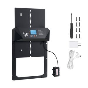 Porta Automatica per Pollaio con Display LCD, Sensore Luce, Timer, Impostazione Manuale, Alimentazione a Batteria DC, Design Anti-Piccione - Product Image 1