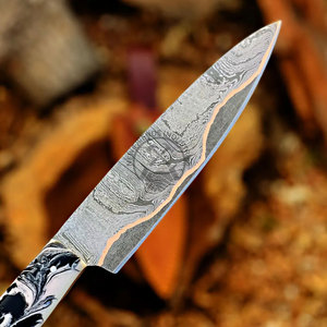 Brand New Edition VG10 Custom Handmade Luxury Japanese Copper Damascus Steel <b>Kitchen</b> Chef <b>Knife</b> W/Resin Handle Extra <b>Sharp</b> Razor - Product Image 2