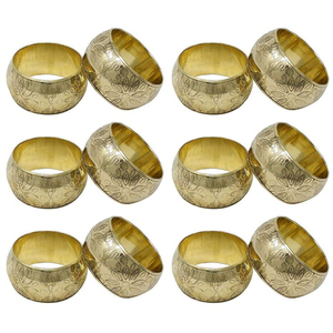 Colección de Servilleteros de Latón de Inspiración Vintage para Decoración de Mesa de Fiesta con Temática Real, Decoración de Boda de Lujo - Product Image 4