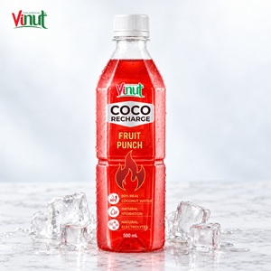 Bebida de Coco Saborizada de 500ml, Ponche de Frutas, Bebida Electrolítica Baja en Grasas, Hidratación Natural, Bebida de Frutas Tropicales en Botella - Product Image 1