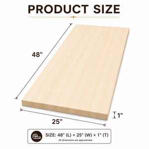 Encimera de Madera Maciza de Tilo Personalizada, Encimera Duradera para Isla de Cocina, Losa de Madera Natural, Encimera de Madera Sólida - Product Image 2