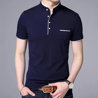 Kaos Polo Pria Katun Mewah Terbaru Laris Manis, Desain Cetak Logo Kustom Lengan Pendek, Fit Plus Kasual, Kaos Polo Pria Terlaris