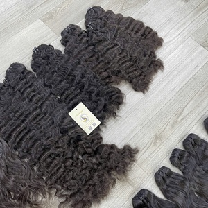 Cheveux vierges bouclés birmans, cheveux humains vietnamiens, cuticules alignées, mèches brutes naturelles lisses, extensions de cheveux noirs naturels - Product Image 6