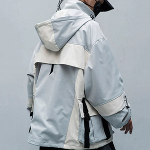 Custom Black Workwear Down <b>Jacket</b> Multi Pocket <b>Techwear</b> Bomber Designer Winter Hooded Cotton Lined Unisex - Product Image 6