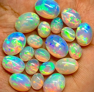 Gema de Ópalo Natural Ovalado Cabujón Pulido Opalescente para Fabricación de Joyas Lote de Gemas Sueltas Ópalo Welo Lote de Gemas de Fuego Superior - Product Image 2